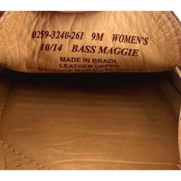 G.H Bass & Co Maggie Leather Tassel Loafers Women Size 9M Brown Preppy Old Money - Picture 8 of 8